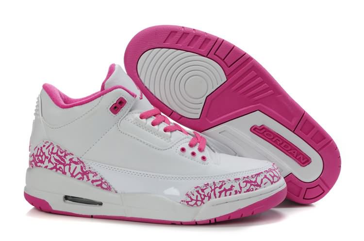 New Style Womens Air Jordan 3 White Pink